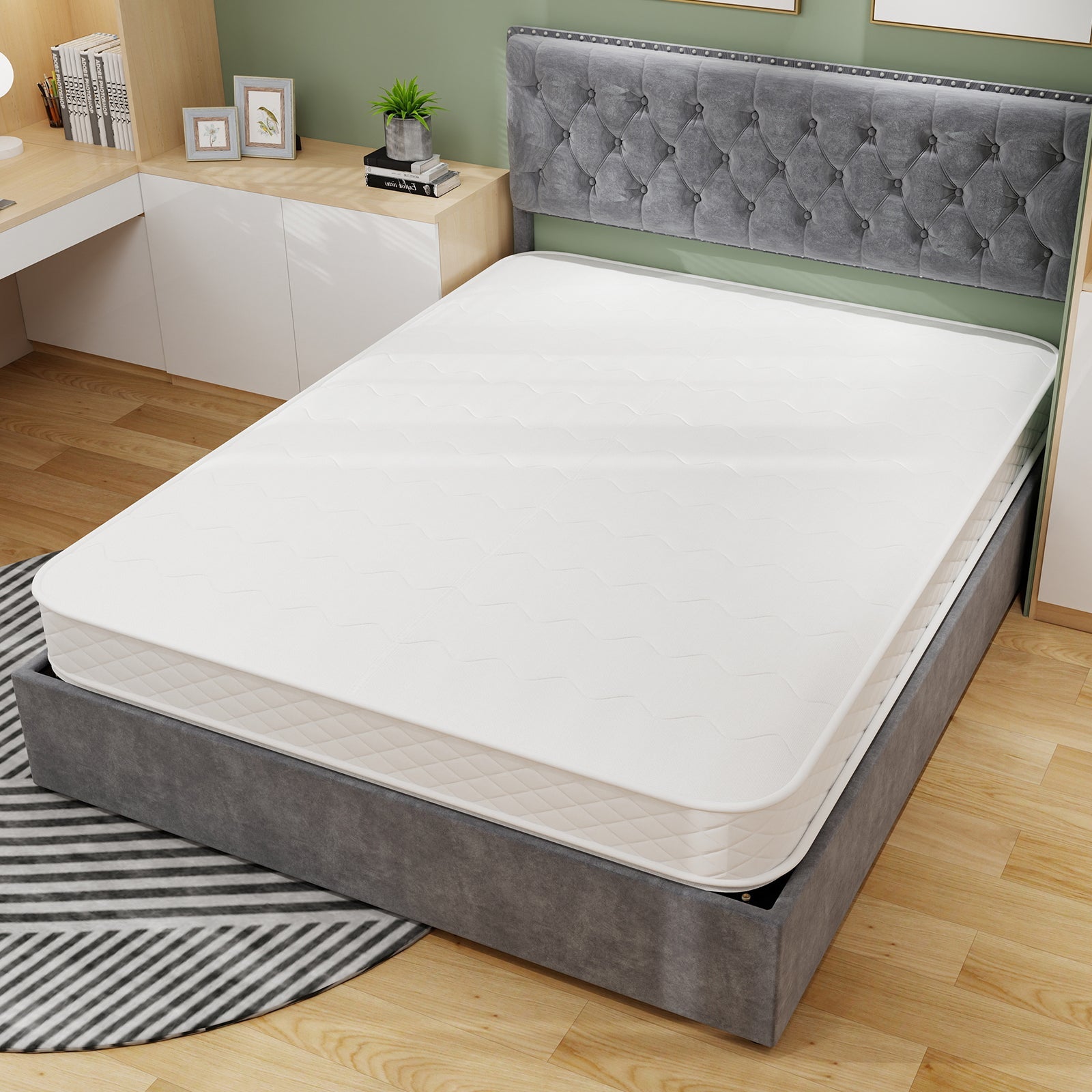 Mattress 3D Breathable Independently Wrapped Dual Support 160x200cm - White