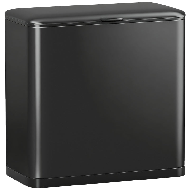 Waste Bin 8L Freestanding Wall-Mounted - Stainless Steel Black