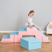 Climbing and Sliding Toy, Motor Skills, Artificial Leather, Pink + Blue