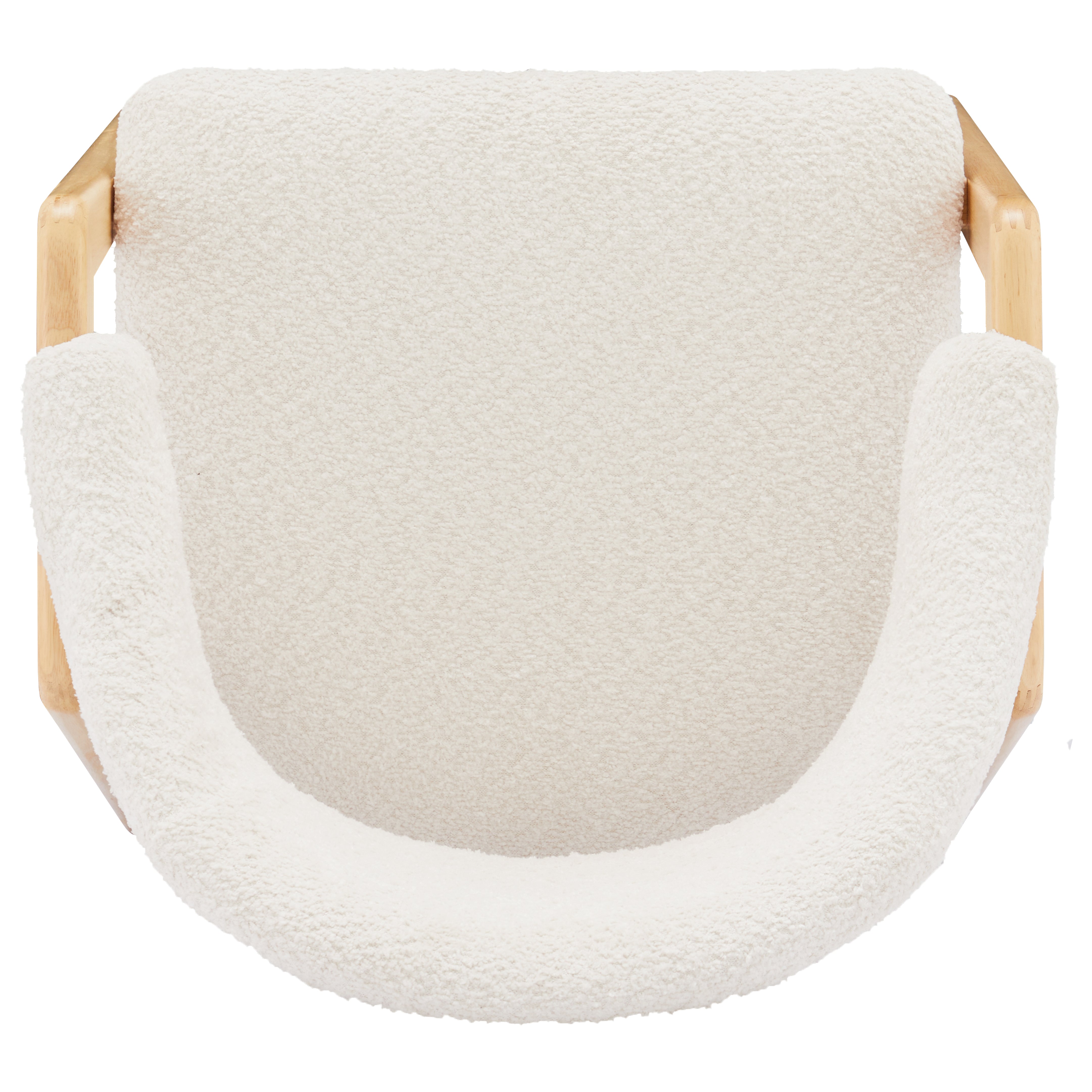 Teddy Chairs Set of 2 Ergonomic Curved Backrests - White