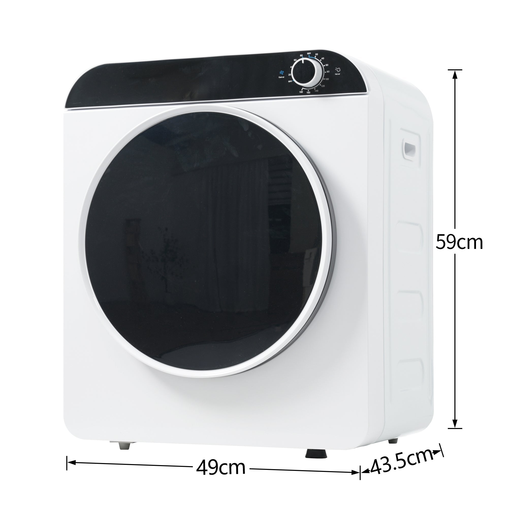 Exhaust Gas Dryer, 3kg Capacity, 830W with 4 Programs and Overheat Pro ...