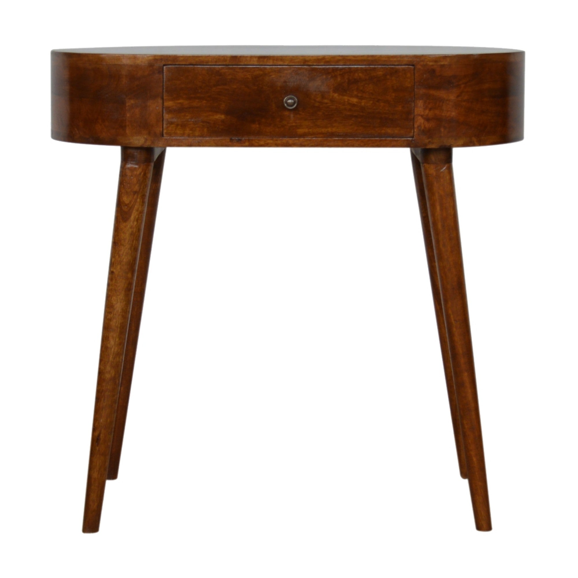 Albion Console, 1 Drawer, Solid Wood Dark Brown