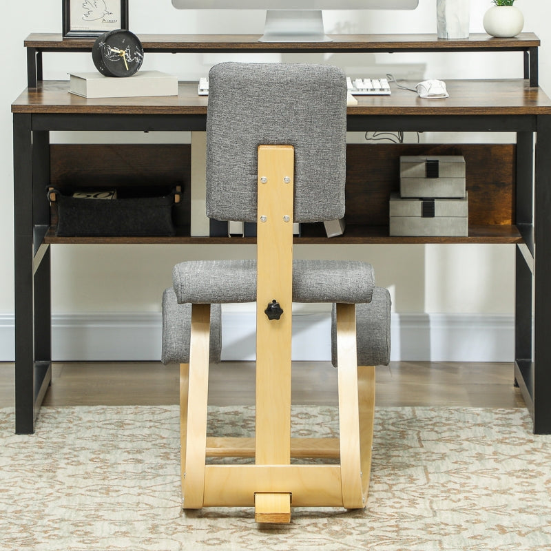 Ergonomischer Kniestuhl, Gesundheitsstuhl für das Home Office, Grau