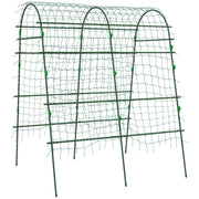 Trellis Adjustable Espalier Plant Frame Net Steel, Green