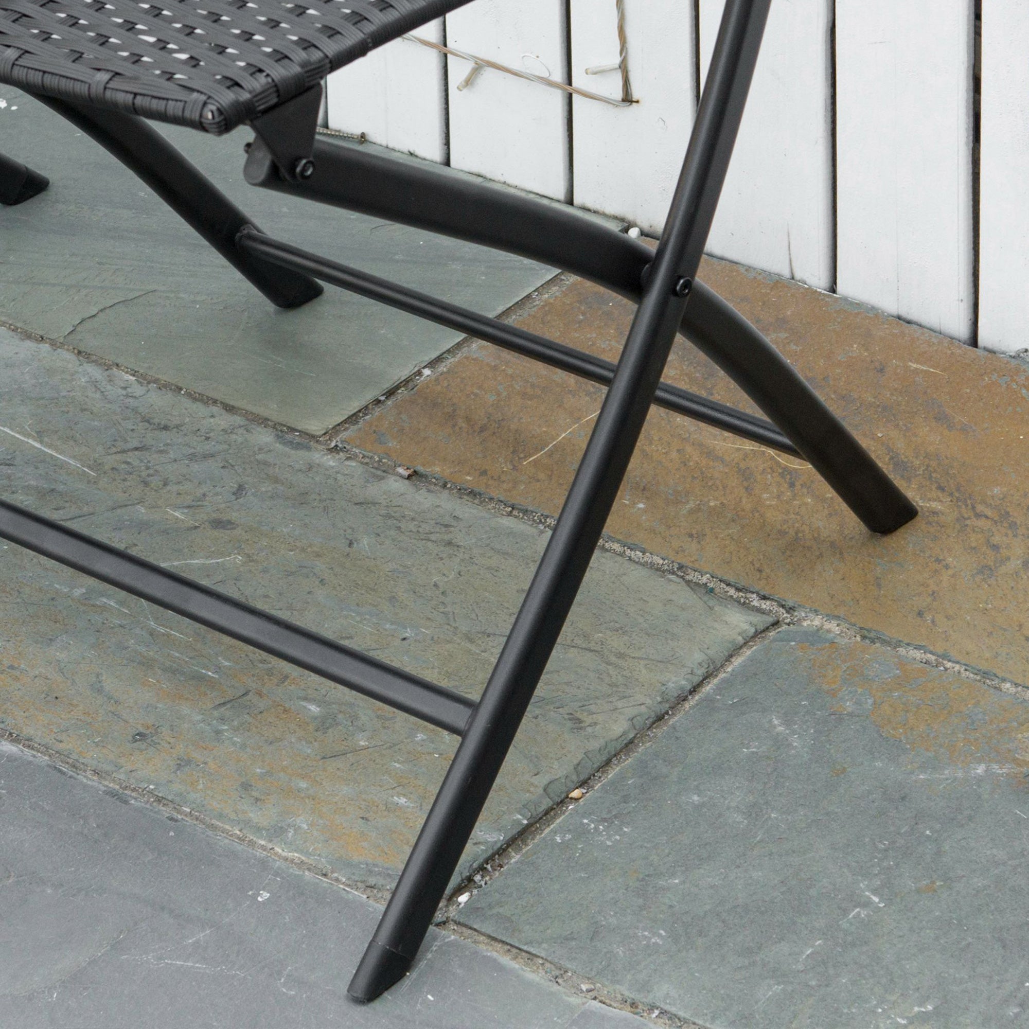 Polyrattan Bistro Set for 2 People, Rattan Seating Group Garden Furniture, Brown