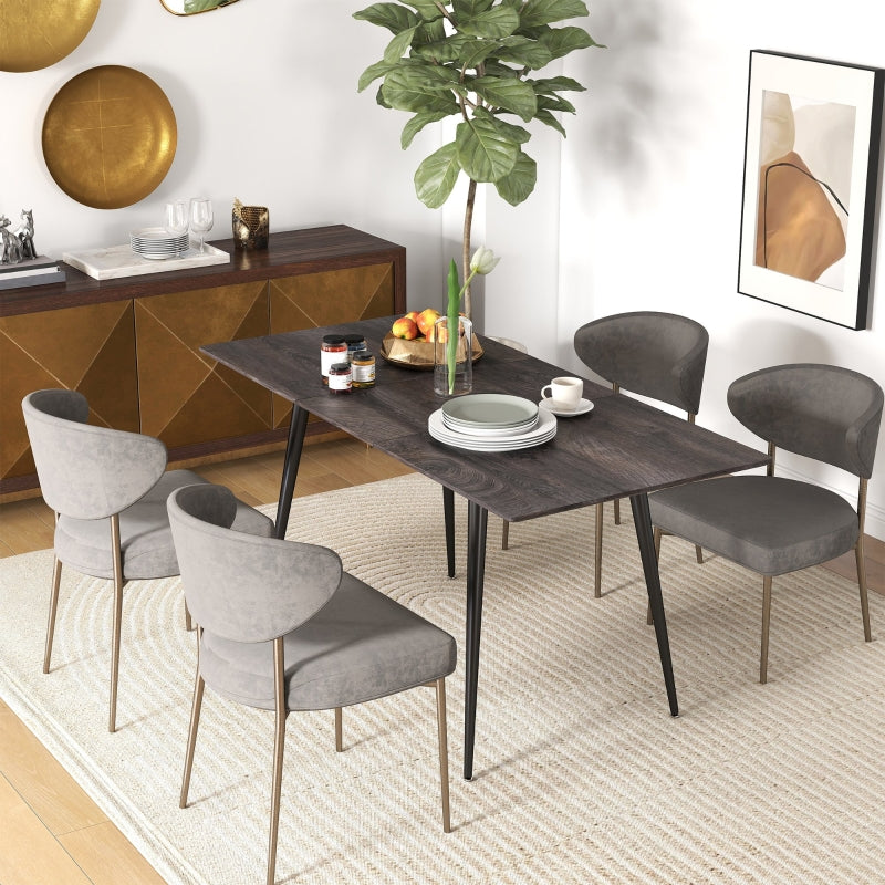 Extendable Dining Table 6-8 Seater Solid Steel Legs