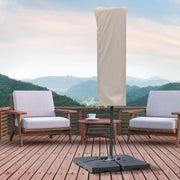 Parasol Protective Cover Weatherproof Windproof with Rope Closure for Cantilever Khaki