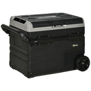 50L Car Refrigerator, Portable Compressor Fridge Freezer with Inner LED Light, Black
