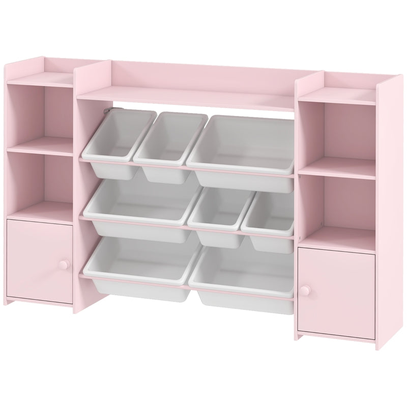 Children's Storage Shelf 8 Removable Boxes - Pink