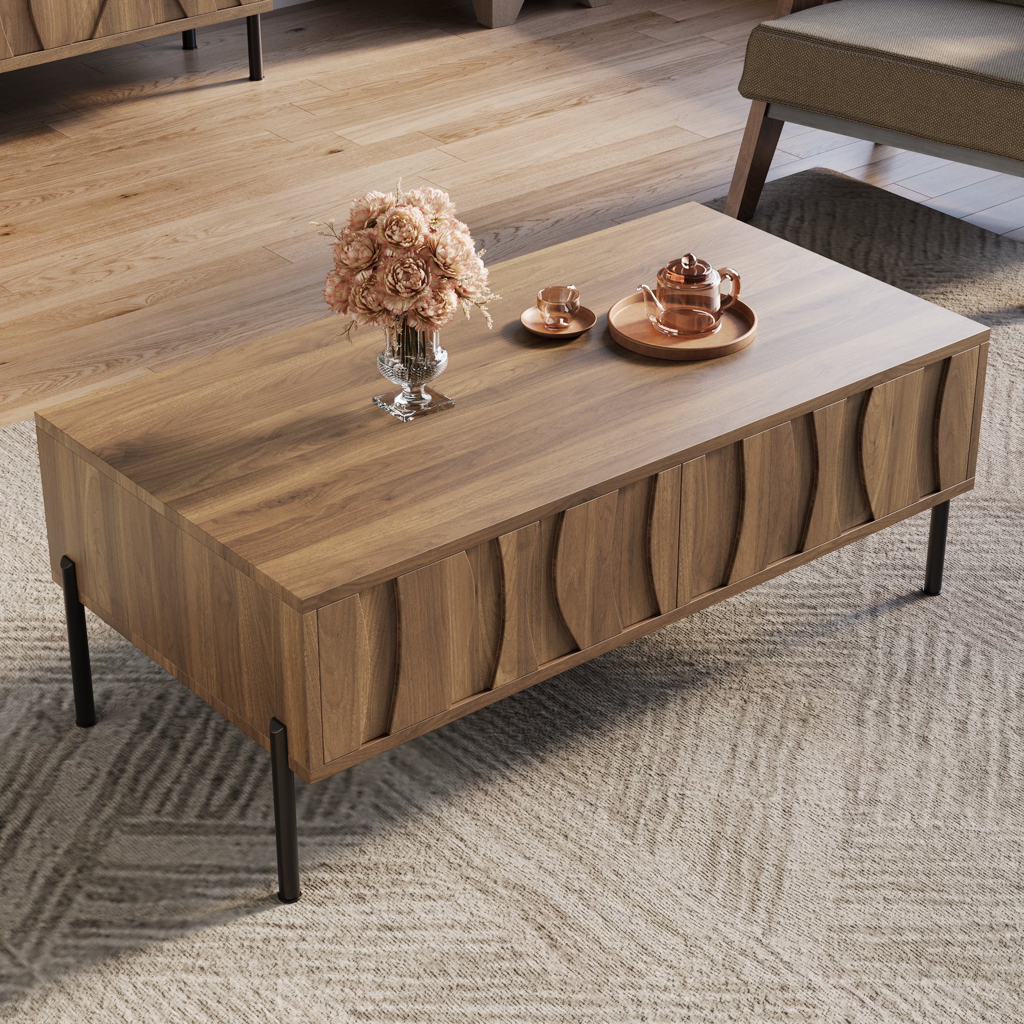 Coffee Table Modern Retro Style 105x55x41 cm