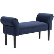 Bed Bench, Upholstered Seating Hallway, Canvas Blue