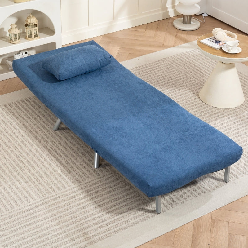Polstersessel, 2-in-1 Schlafsofa, Stoff Blau