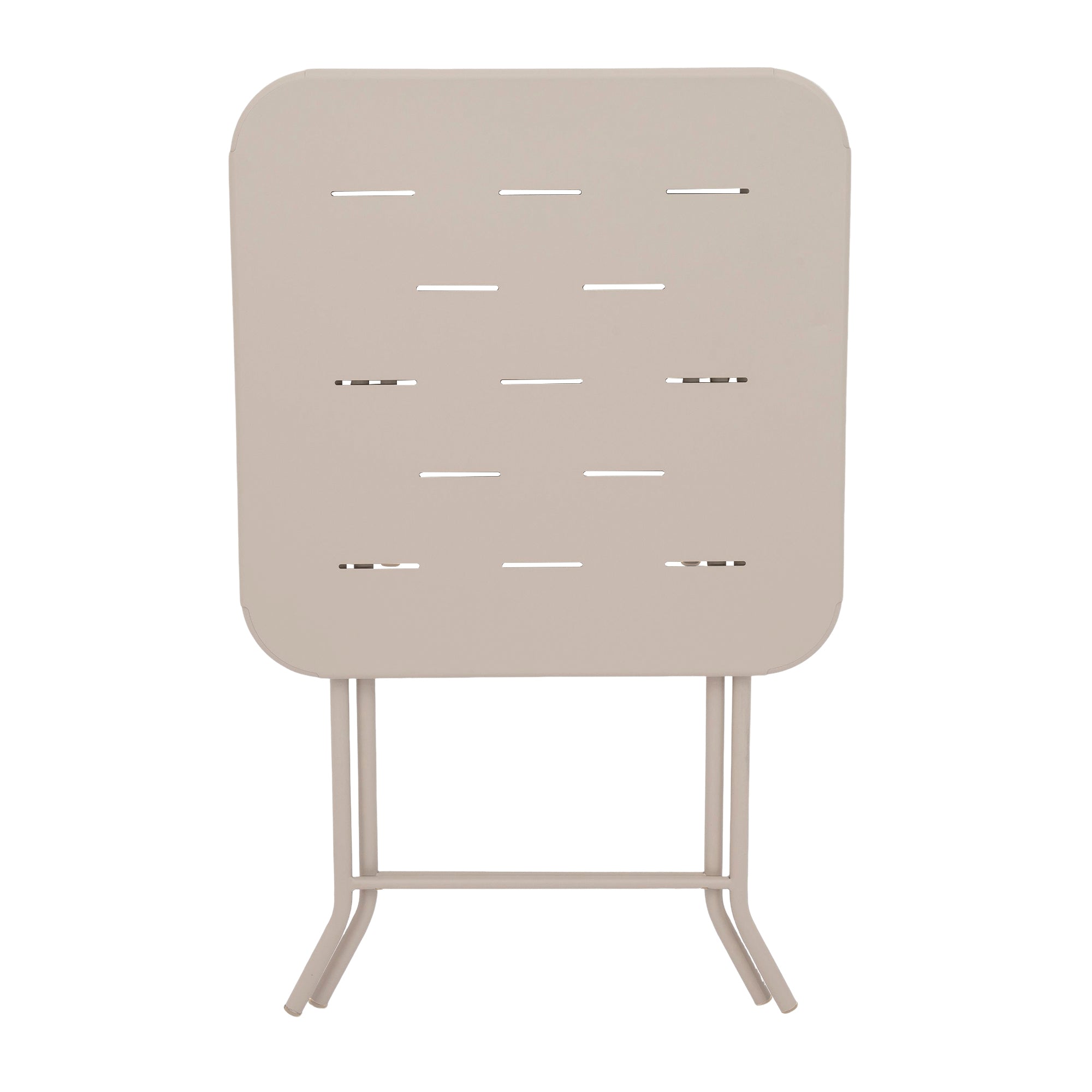 Outdoor 3-Piece Foldable Bistro Set, Weather-Resistant Patio Conversation Set with 2 Chairs and 1 Table, Beige Metal
