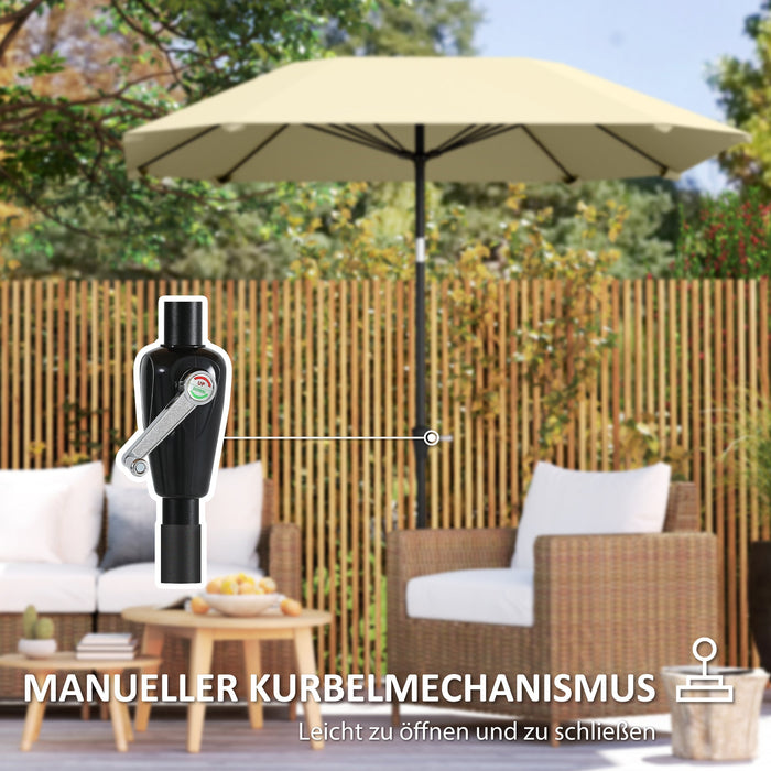 Parasol, Octagonal Folding Beach Patio, Beige
