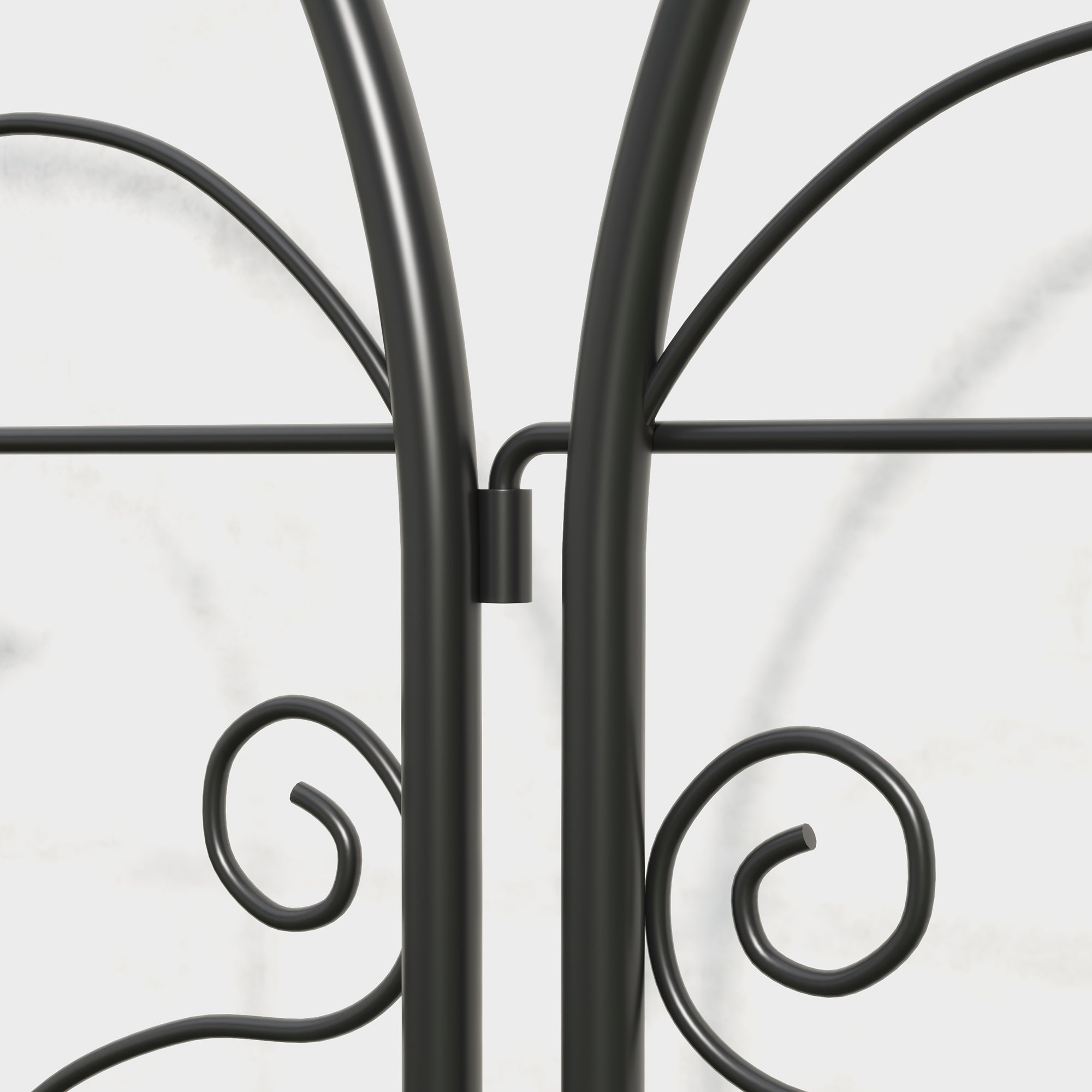 Metal Trellis 2-Pack Rustproof Bird Design 50x120cm Black