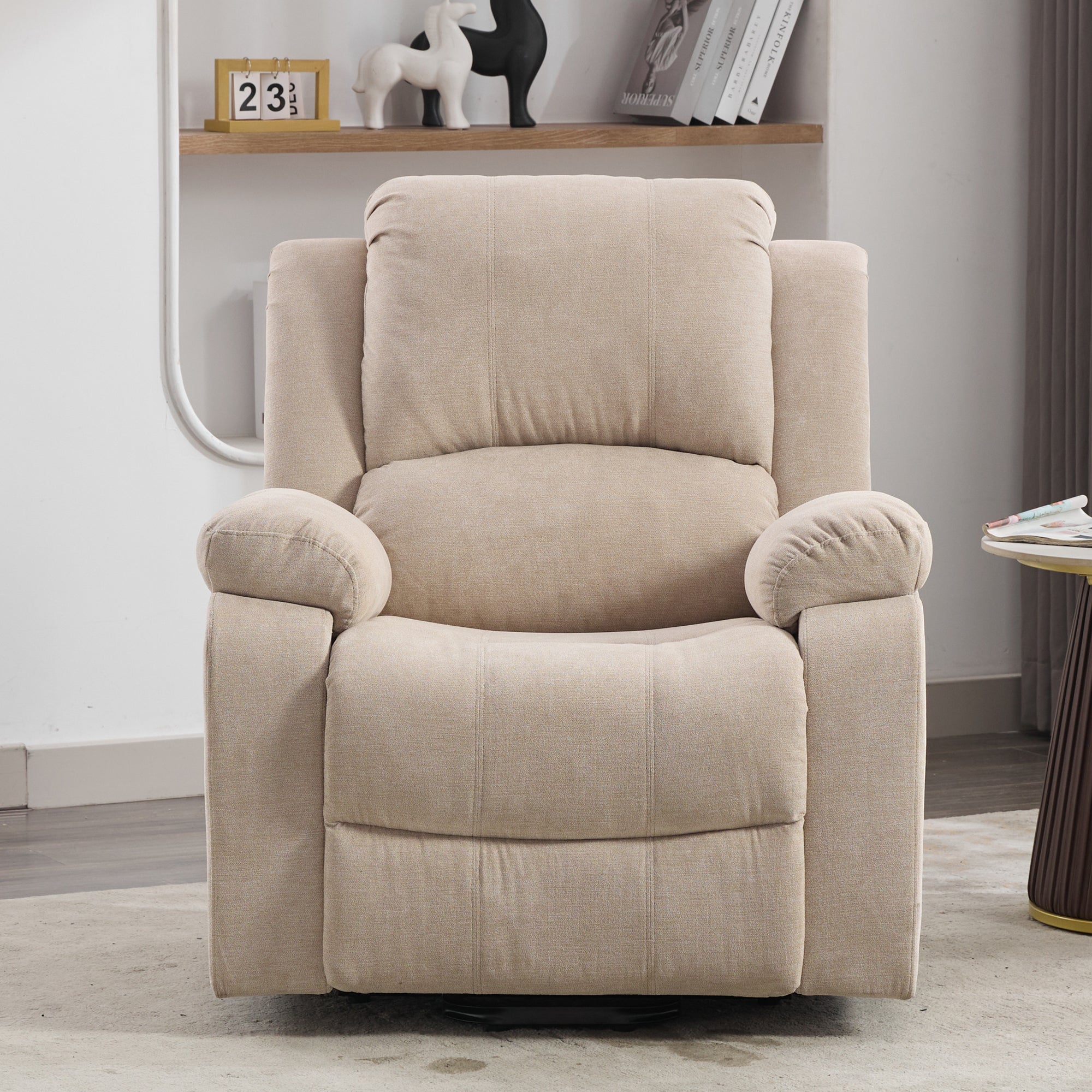 Power Massage Lift Recliner Chair with Heat & Vibration for Elderly, Heavy Duty Fabric