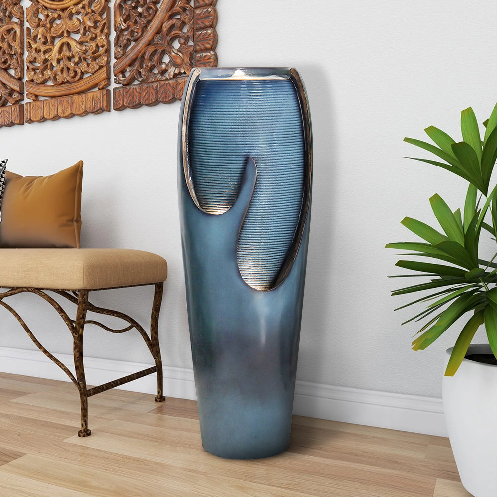 Glass Water Fountain, 98 cm high, for Indoor and Outdoor Decoration