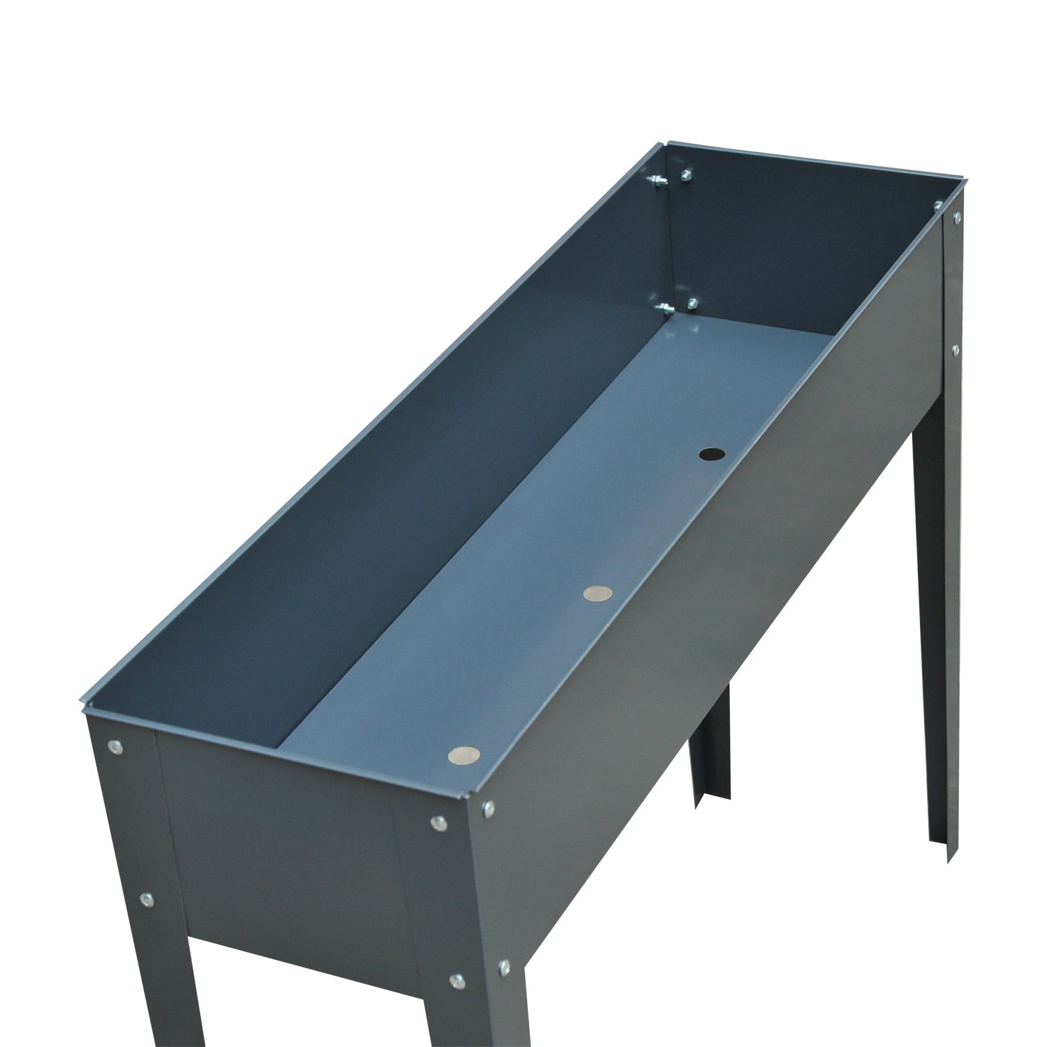 Raised Bed Planter, Herb, Drainage, 100x30x80cm, Metal
