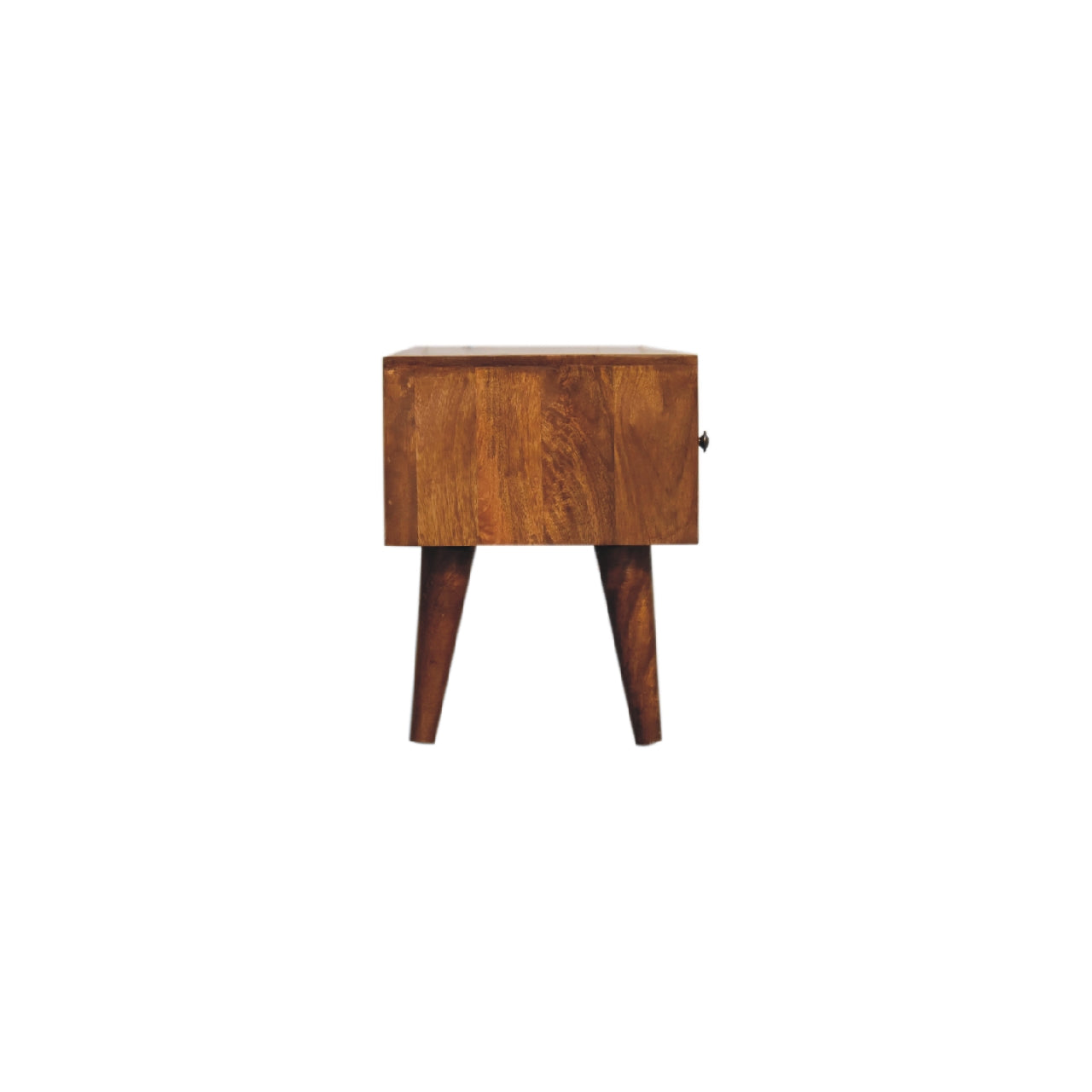 Classic Chestnut Coffee Table, 2 Drawers & Open Slot, Solid Wood Dark Brown