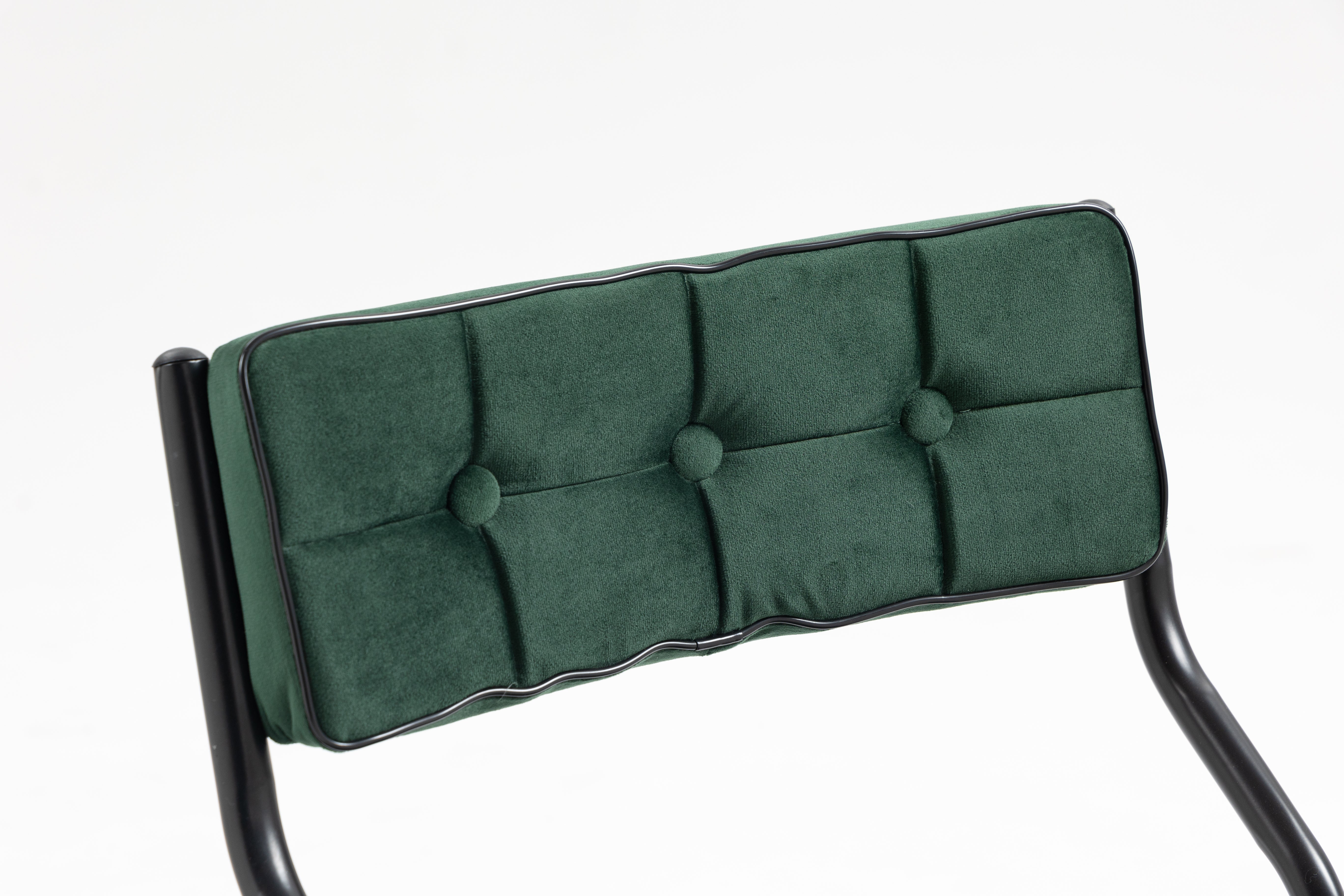 Padded Folding Chairs, 2 Pack with Cushion and Upholstered Seat, Green