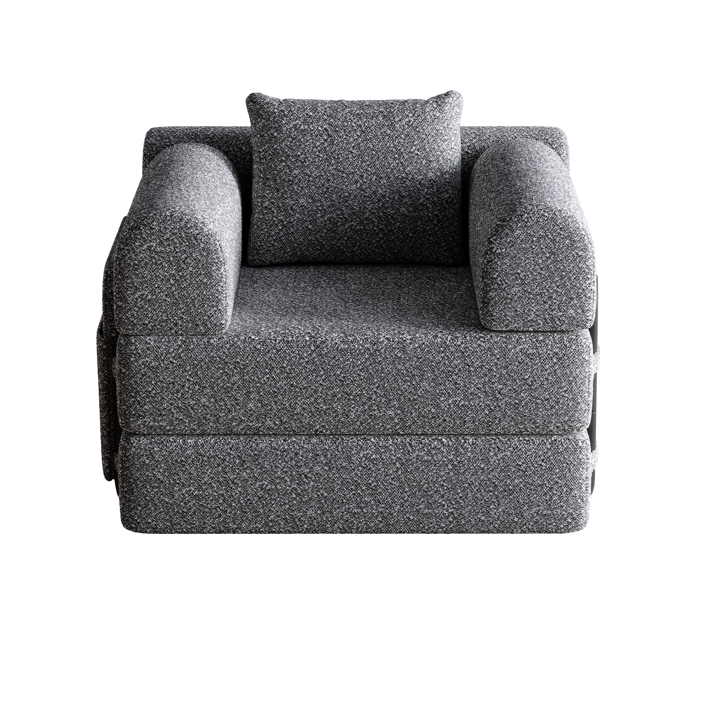 2-in-1 Sleeper Sofa with Storage Armrest and Multiple Configurations, Chenille