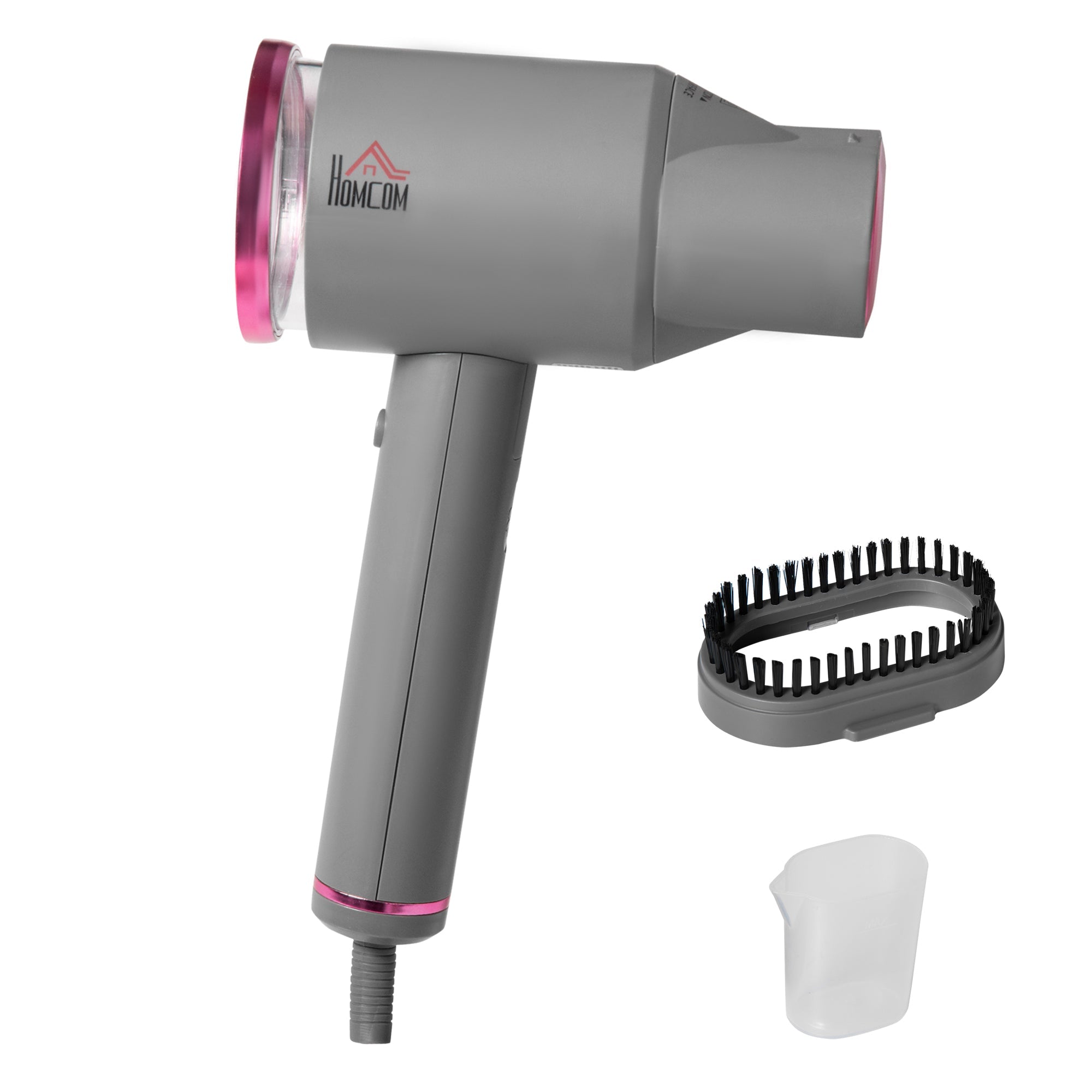Steamer Steam Brush, Foldable 1520W, Grey Pink