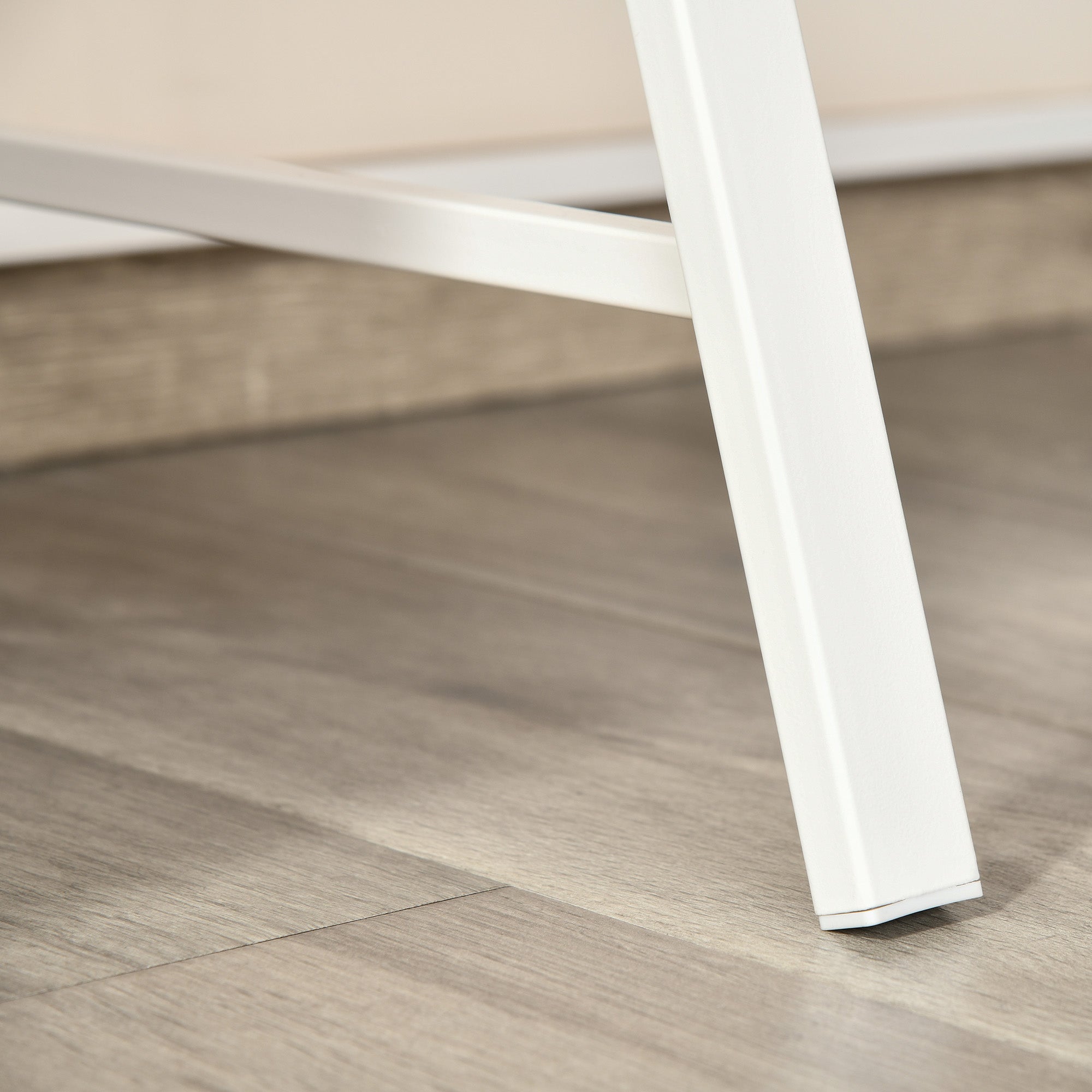 Desk Modern Computer with Storage & Cable Grommet, White Oak