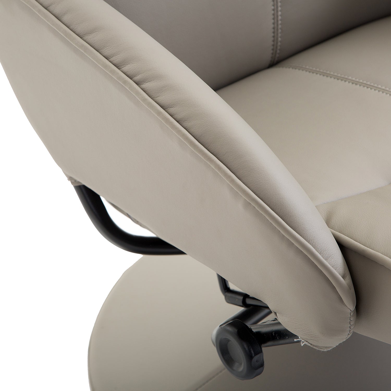Reclining TV Armchair, 360° Swivel with Footrest, Grey