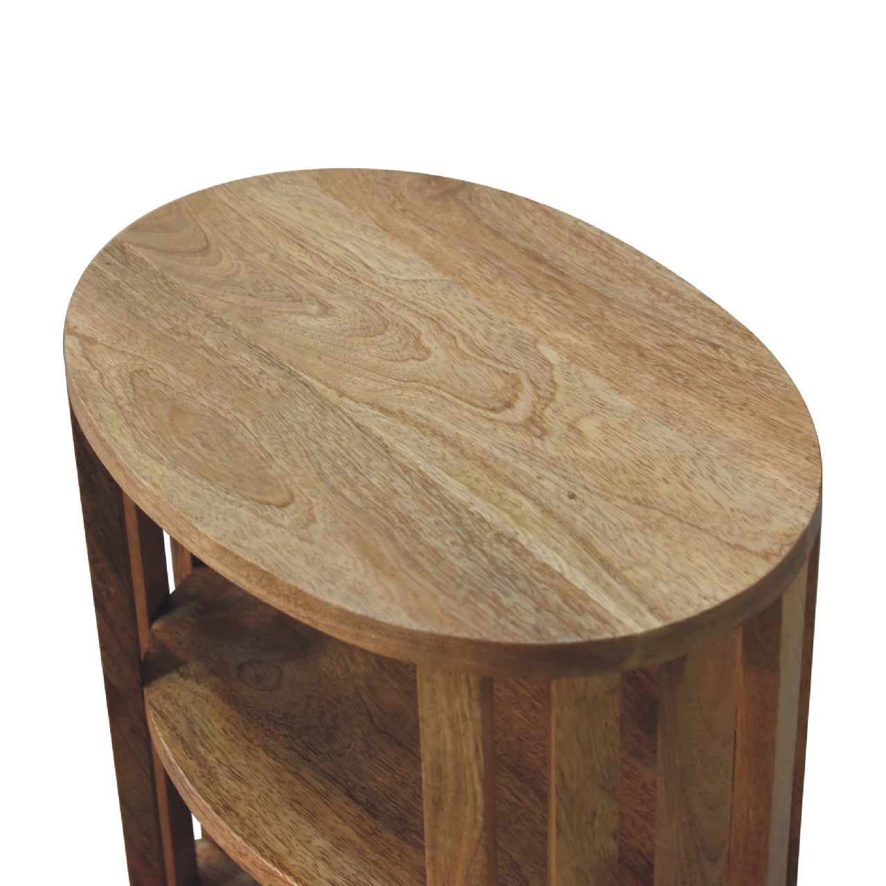 Solid Wood Ariella Double Shelf Nightstand, Brown
