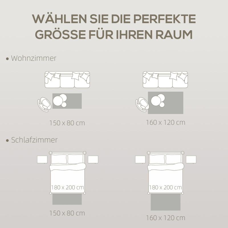 Fleece Rug Jungle Pattern Easy Care, Cream White/Multicolored