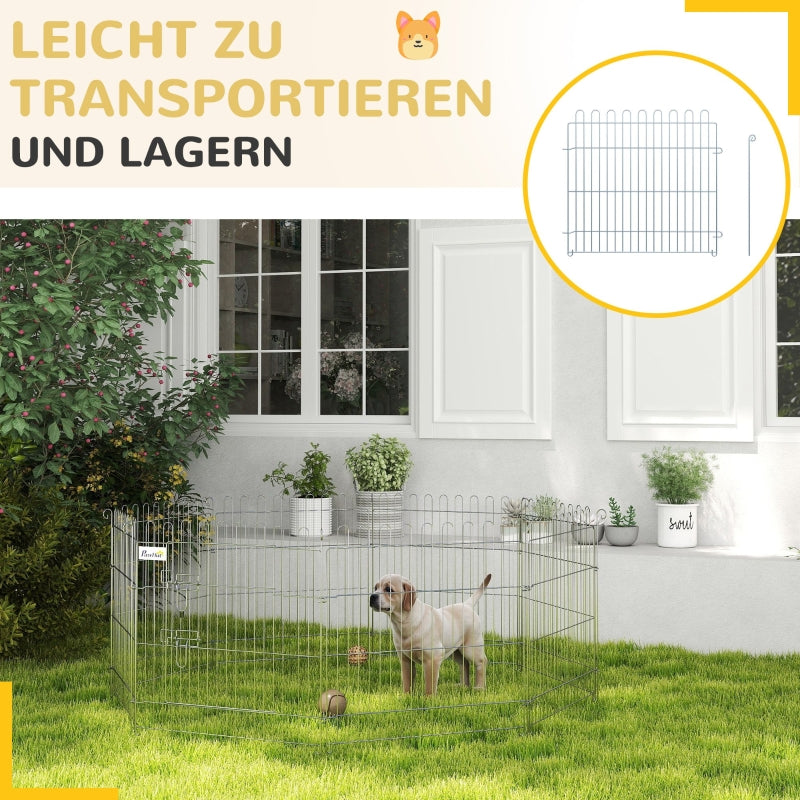 Freilaufgehege, 8-teiliger Welpenlaufstall B63 x H60 cm