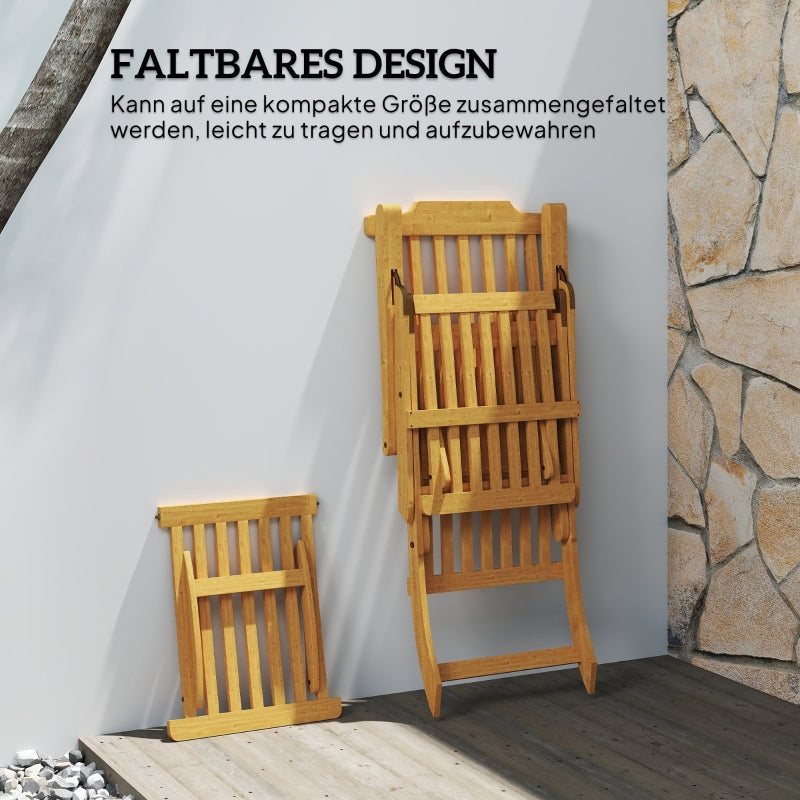 Sun Lounger Folding Garden Lounger with Footrest