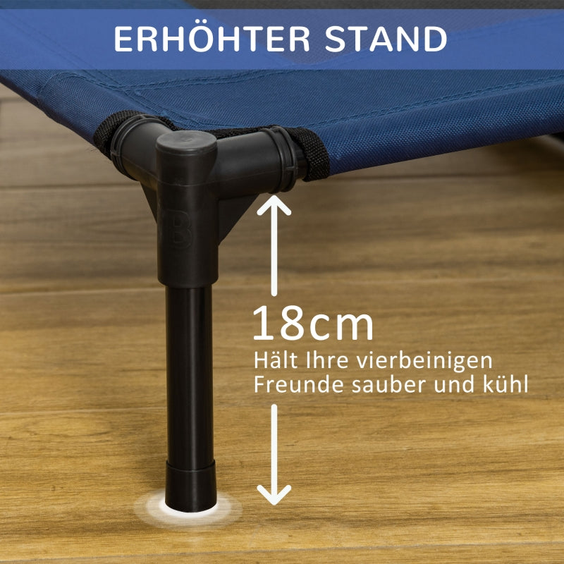 Hundebett Outdoor Katzenbett, Metall & Oxford-Stoff, Blau