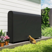Firewood Rack 199x30x121cm, 0.6m³ Storage with Waterproof Cover, 300kg Capacity, Metal