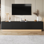 200cm TV Lowboard with 4 Doors and Adjustable Shelves, Modern Minimalist Style, MDF Material