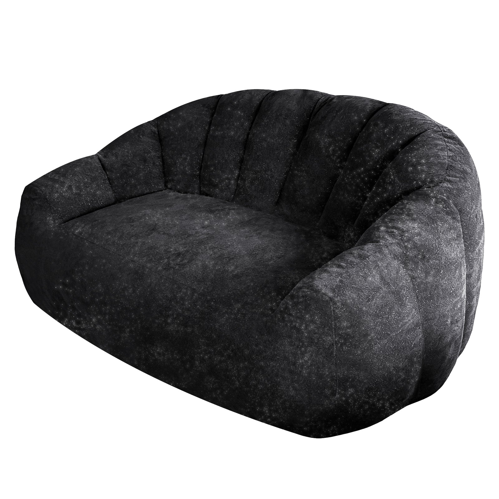 Sofa Sculptural Curved Wave Backrest