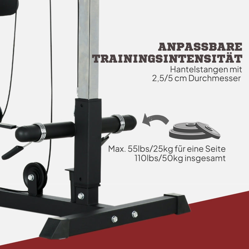 Heimtrainer Rudergerät, Home-Fitness-Gerät, Stahl, Kunstleder, Schwarz