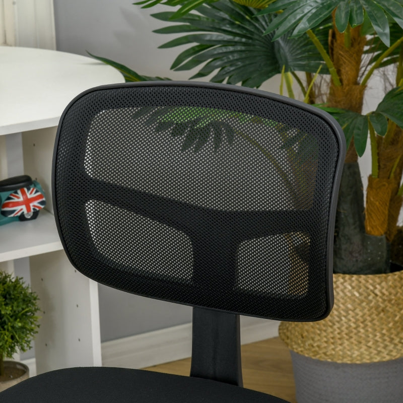 Small Office Chair, Armless Ergonomic Swivel Height Adjustable, Mesh