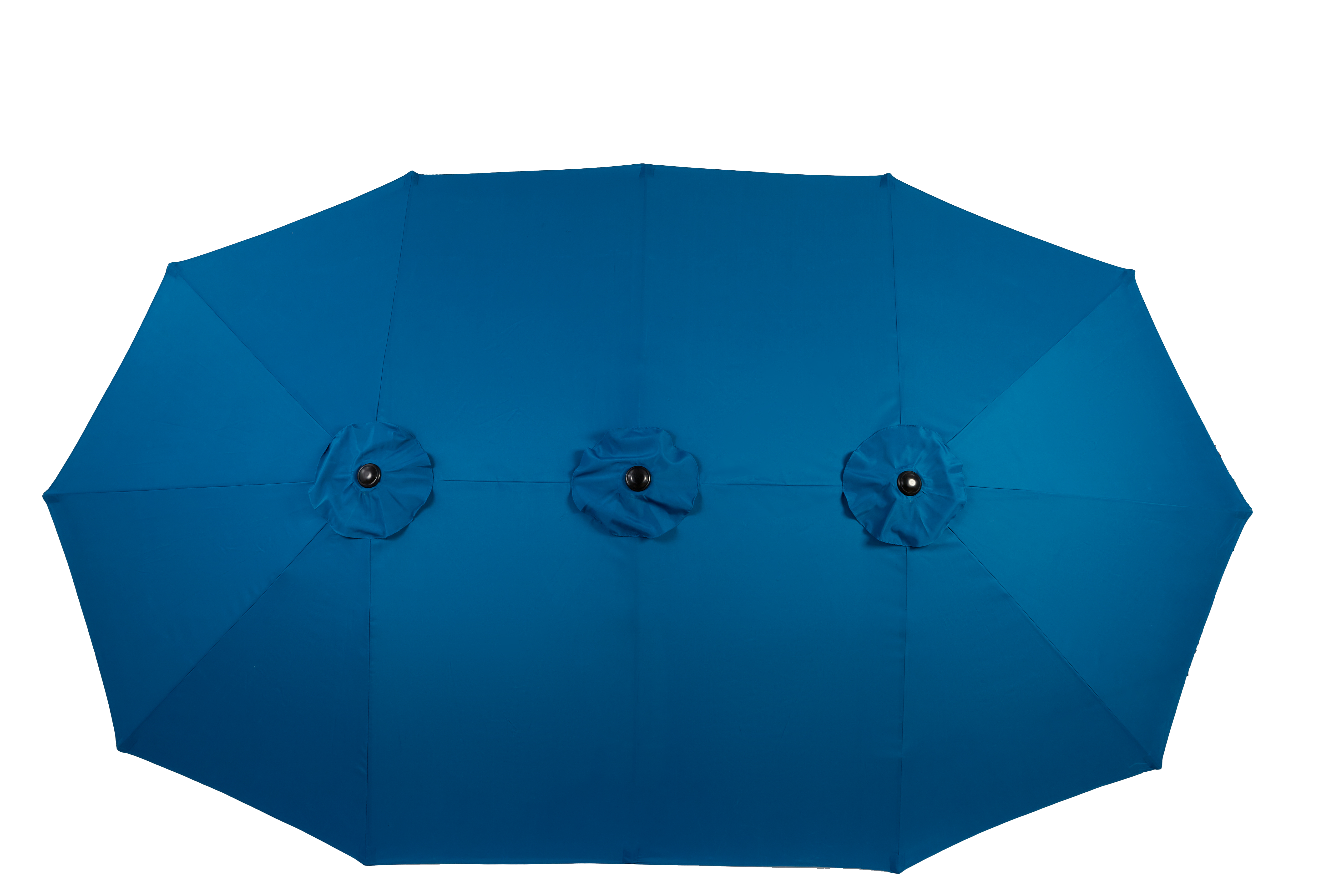 14.8 Ft Double Sided Outdoor Umbrella Rectangular Large with Crank, Dark Blue