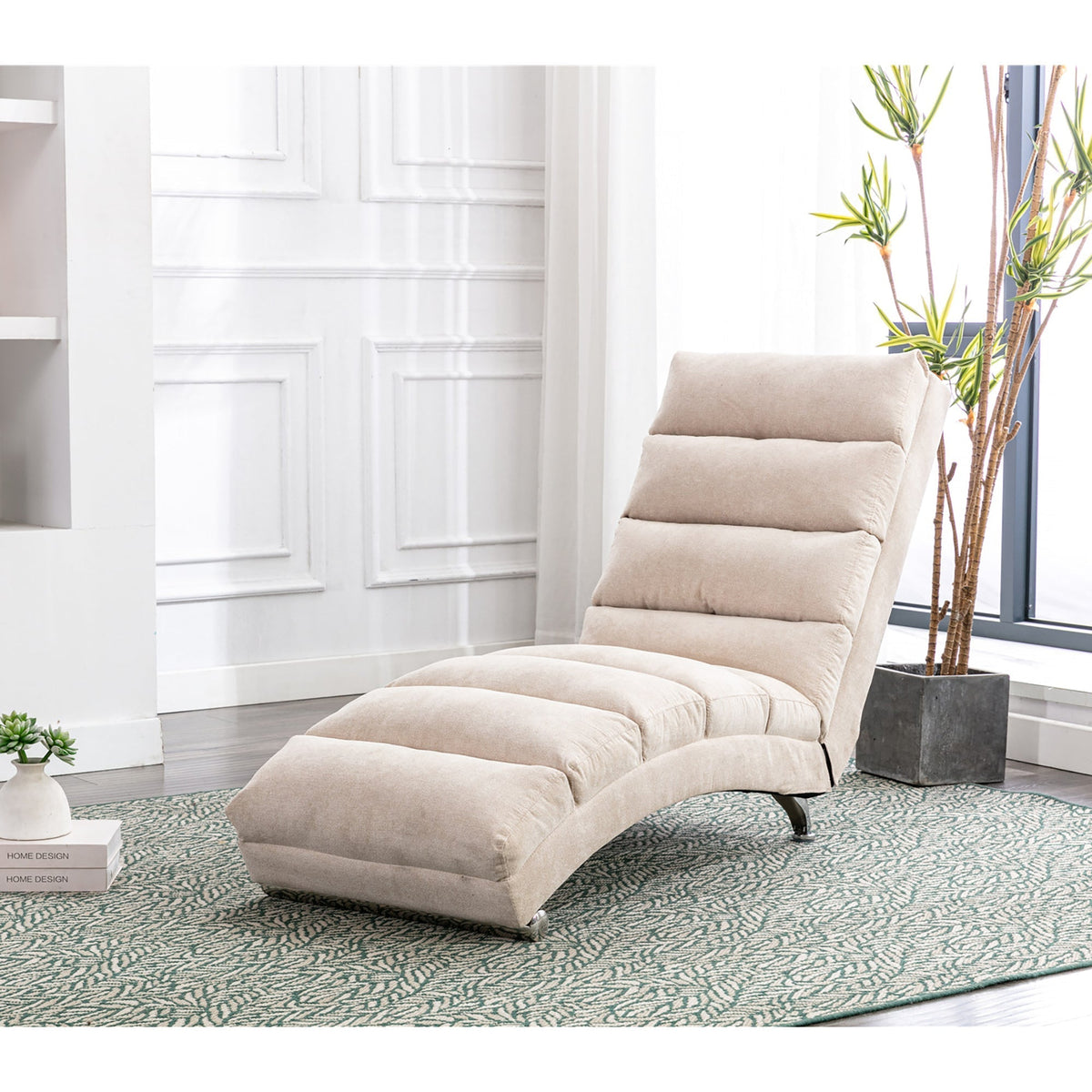 Relaxation Lounger Fixed Reclining Sofa Full Body Support Vibration Side Pockets