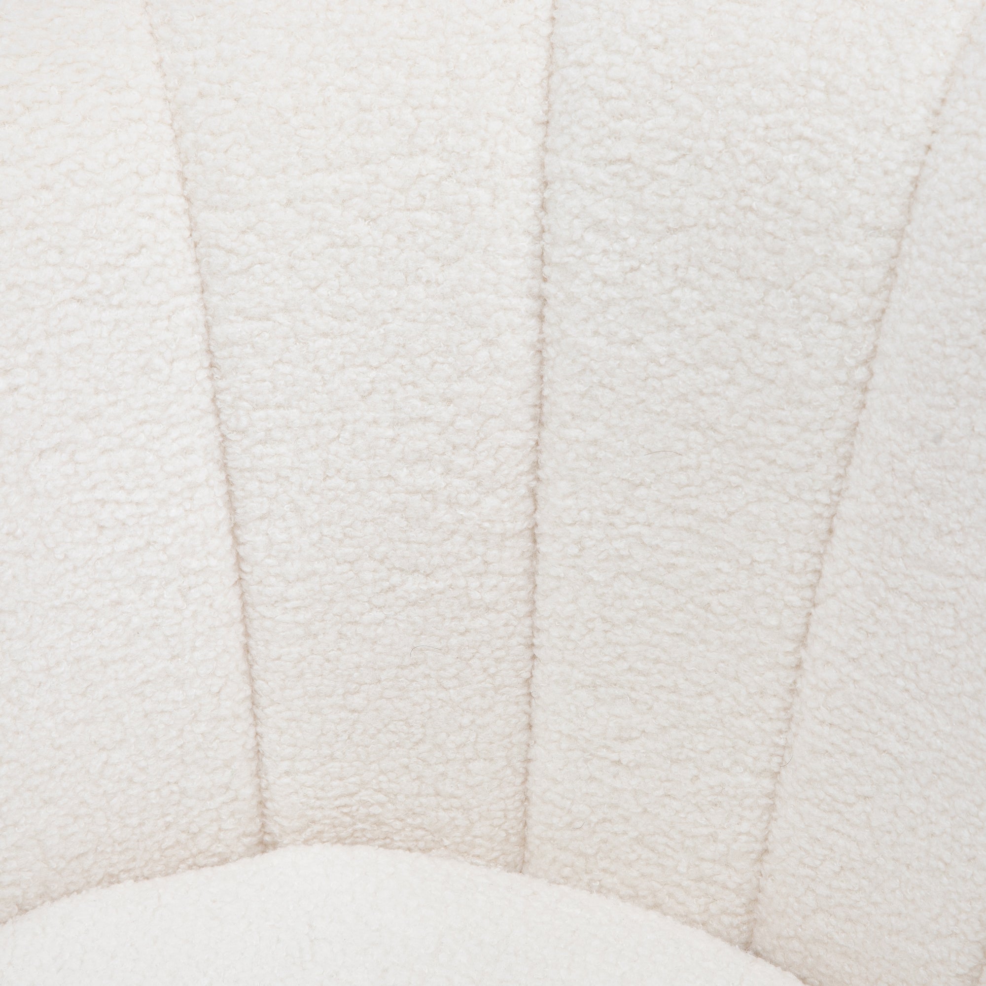 Armchair, Upholstered Shell-Shaped Recliner, Fleece, White