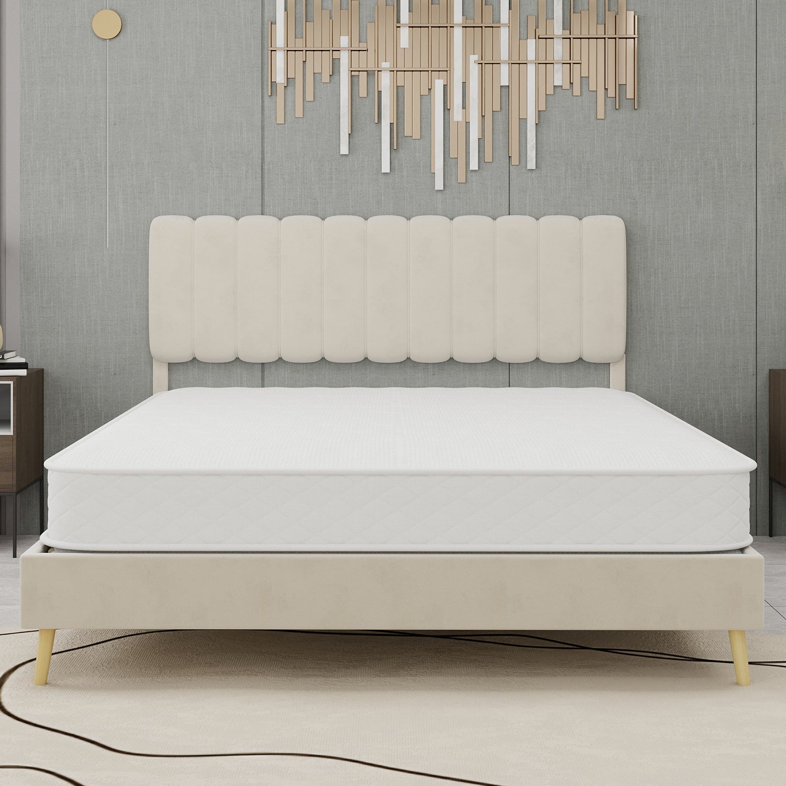 3D Breathable Mattress, Pocket Spring, Noise-Free, Back Care, 140x200cm, White