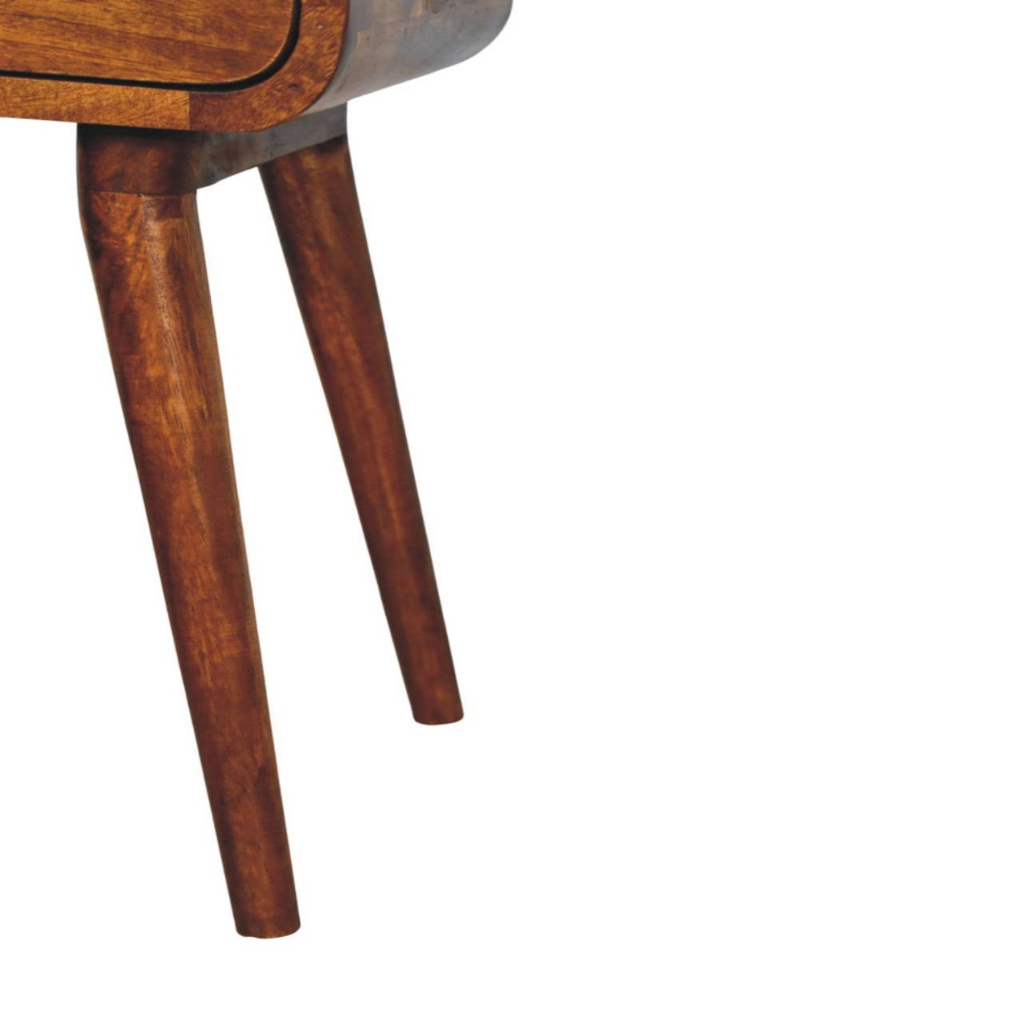 Avora Mini Nightstand, 1 Drawer, Solid Wood, Dark Brown