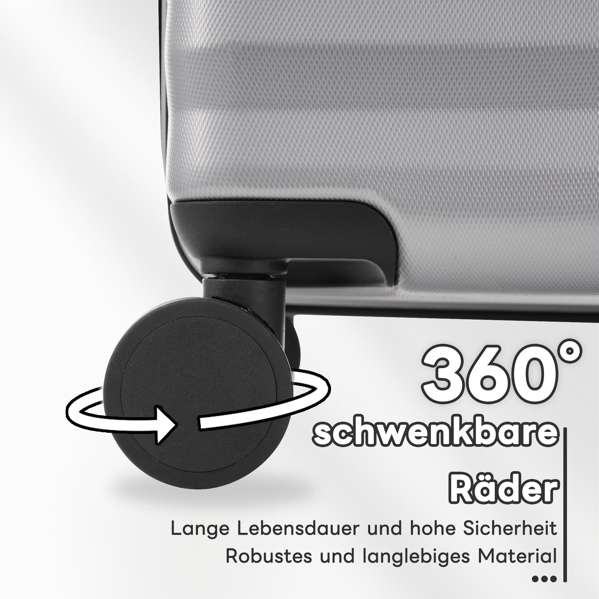 M&L&XL 3-Piece Suitcase Set - Expandable, Reinforced Corners, Cup Holder, TSA Lock, 360° Rotating Wheels, ABS Hard-Shell