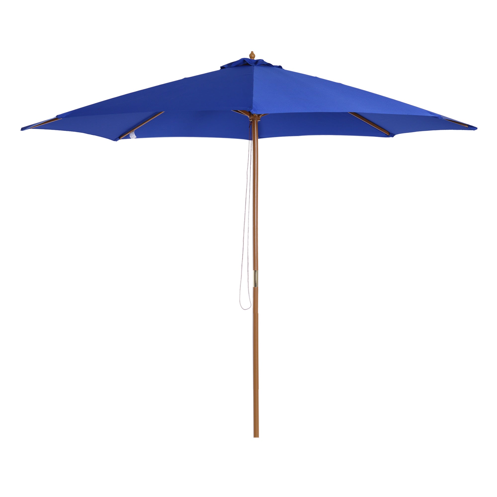 Parasol 300cm Cantilever Balcony Garden Umbrella Bamboo, Blue