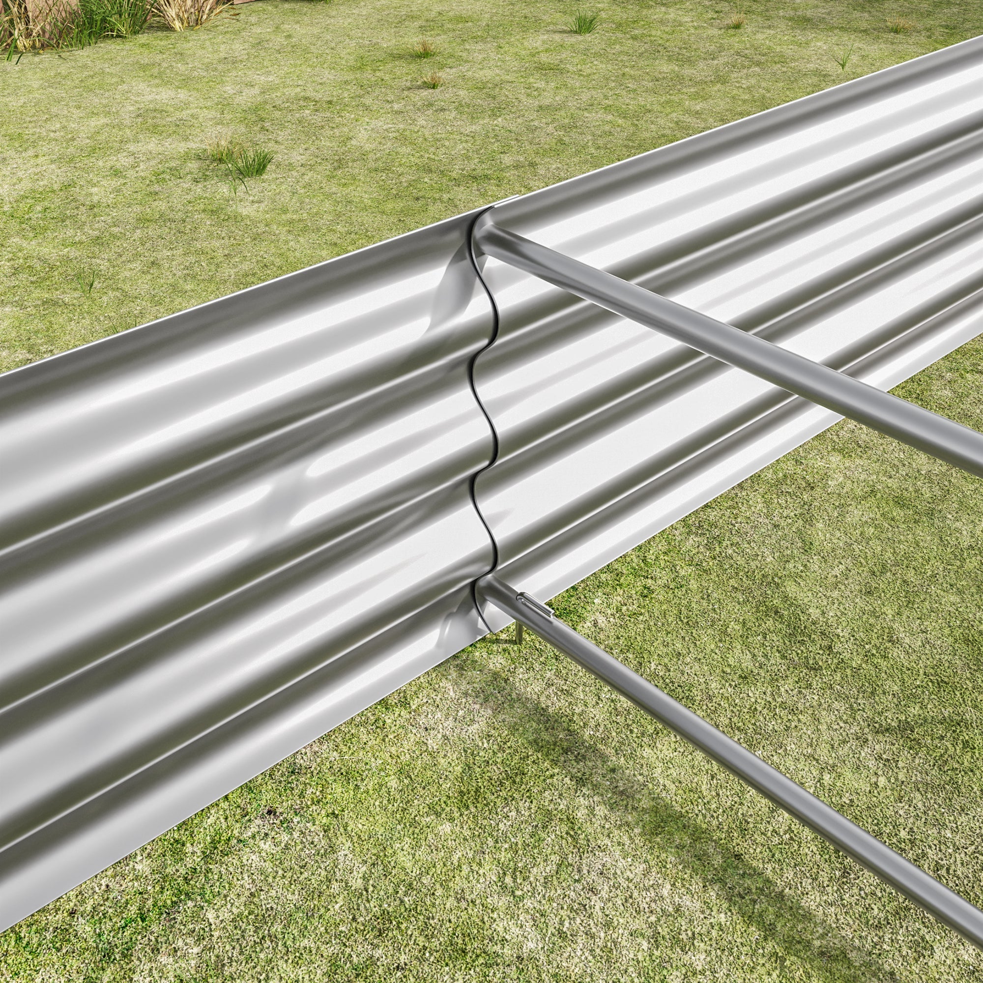 Raised Bed Metal Plant Bed, Robust Sheet Steel, Rust Protection, Stable Design, for Vegetables, Herbs & Flowers Anthracite