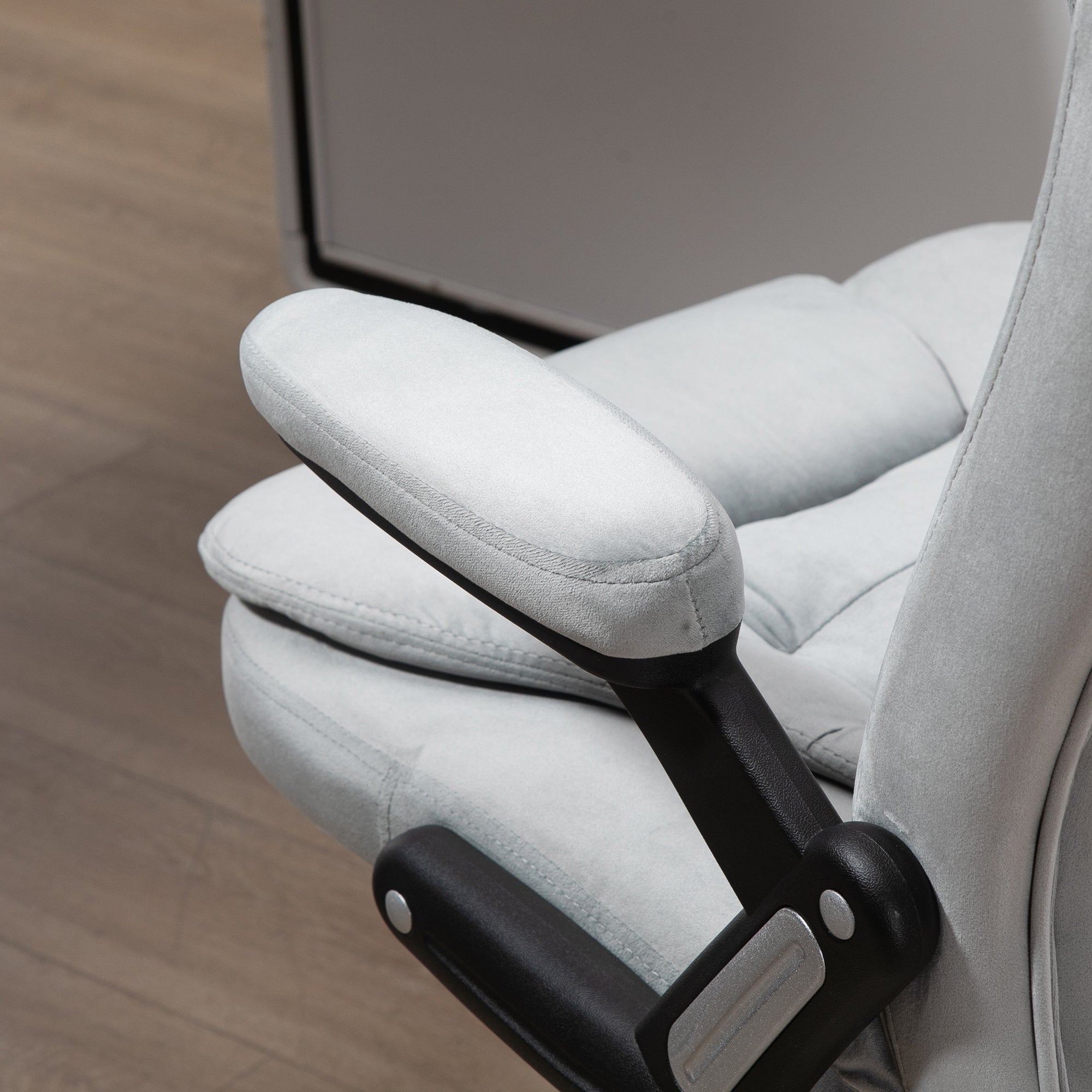 Vinsetto Massage Office Chair, Ergonomic Height Adjustable, Grey