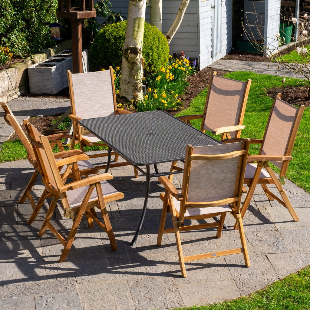Acacia 6 Seater Premium Outdoor Dining Set - Rathwood Store