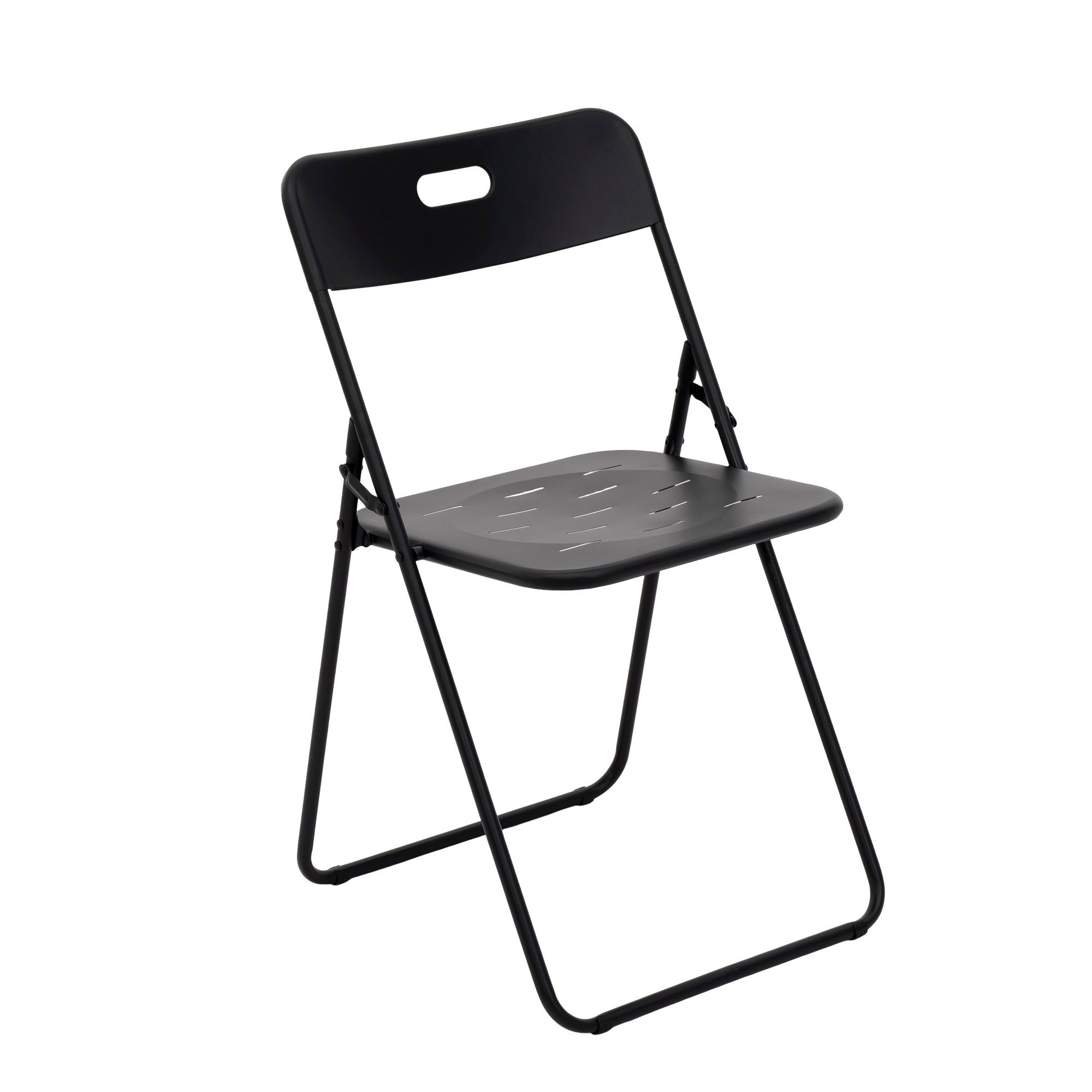 Outdoor 3-Piece Foldable Bistro Set, Weather-Resistant Patio Table and Chairs, Black Steel