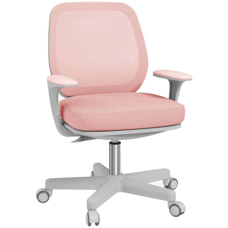 Vinsetto Office Chair, Ergonomic Desk Chair, Swivel, Height Adjustable, Pink